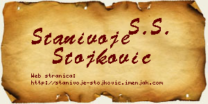 Stanivoje Stojković vizit kartica